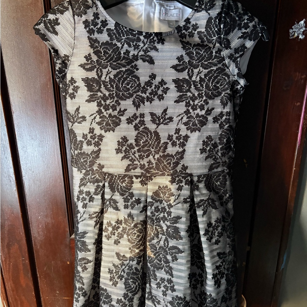 Children’s Place Black Floral Kids Dress